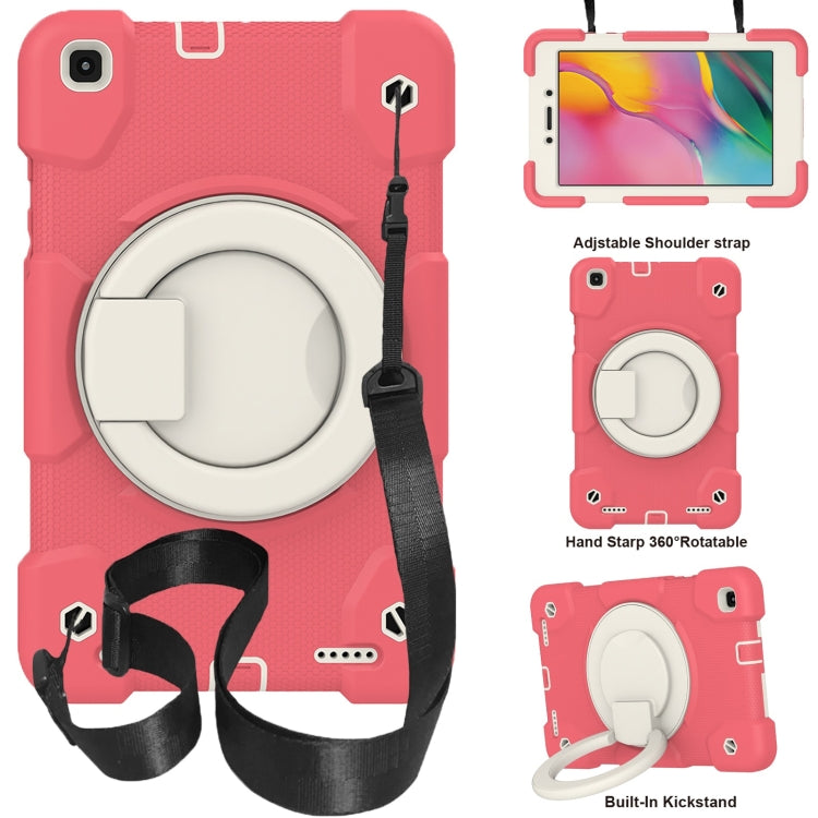 For Samsung Galaxy Tab A 8.0 2019 Silicone + PC Full Body Protection Tablet Case With Holder & Strap