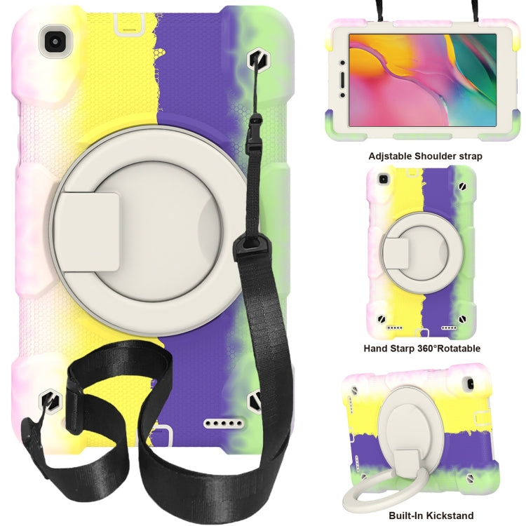 For Samsung Galaxy Tab A 8.0 2019 Silicone + PC Full Body Protection Tablet Case With Holder & Strap