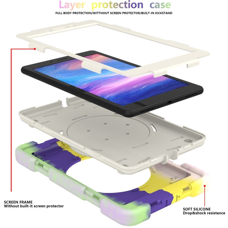 For Samsung Galaxy Tab A 8.0 2019 Silicone + PC Full Body Protection Tablet Case With Holder & Strap