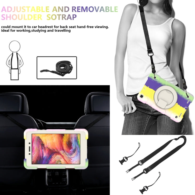 For Samsung Galaxy Tab A 8.0 2019 Silicone + PC Full Body Protection Tablet Case With Holder & Strap