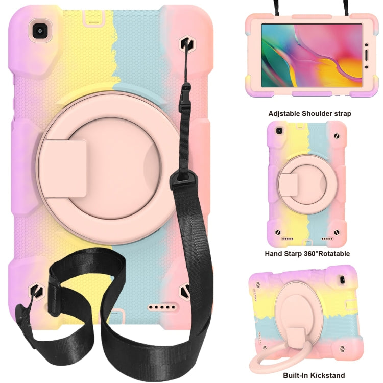 For Samsung Galaxy Tab A 8.0 2019 Silicone + PC Full Body Protection Tablet Case With Holder & Strap