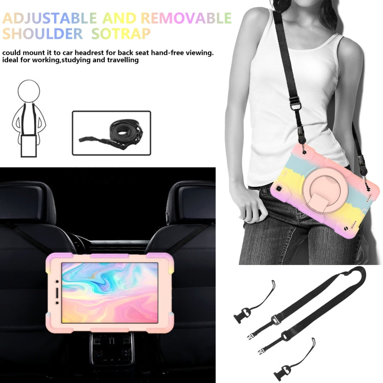 For Samsung Galaxy Tab A 8.0 2019 Silicone + PC Full Body Protection Tablet Case With Holder & Strap