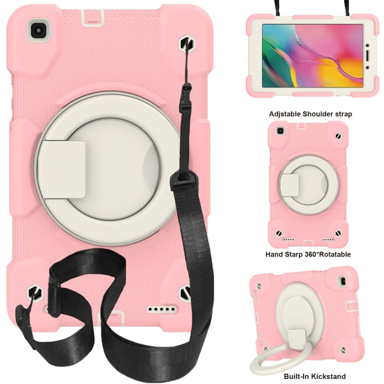 For Samsung Galaxy Tab A 8.0 2019 Silicone + PC Full Body Protection Tablet Case With Holder & Strap
