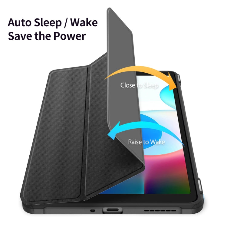 For OPPO Realme Pad Mini DUX DUCIS TOBY Series Horizontal Flip Smart Tablet Case(Black)
