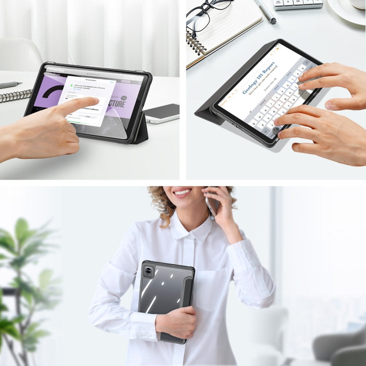 For OPPO Realme Pad Mini DUX DUCIS TOBY Series Horizontal Flip Smart Tablet Case(Black)