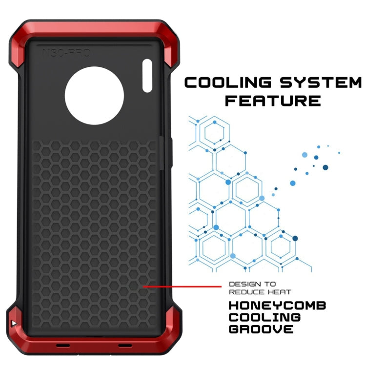 For Huawei Mate 30 Pro Shockproof Waterproof Silicone + Metal Protective Case(Red)