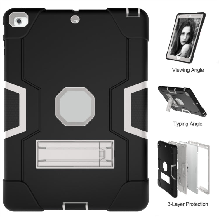 For iPad 4 / 3 / 2 Silicone + PC Protective Case with Stand