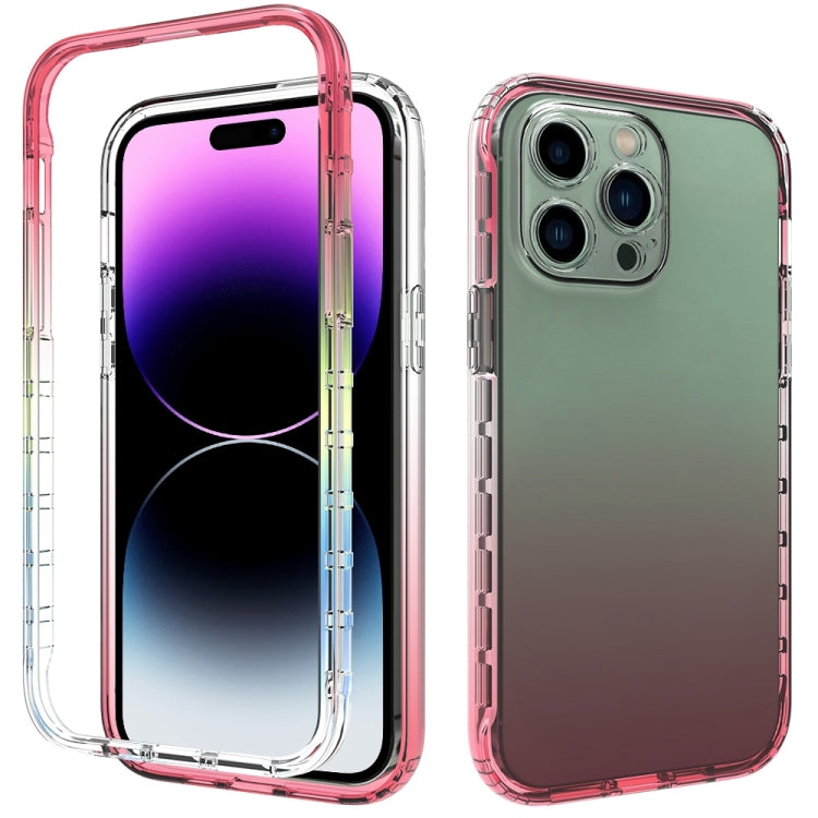 For iPhone 14 Pro Max Two-color Gradual Change PC+TPU Phone Case