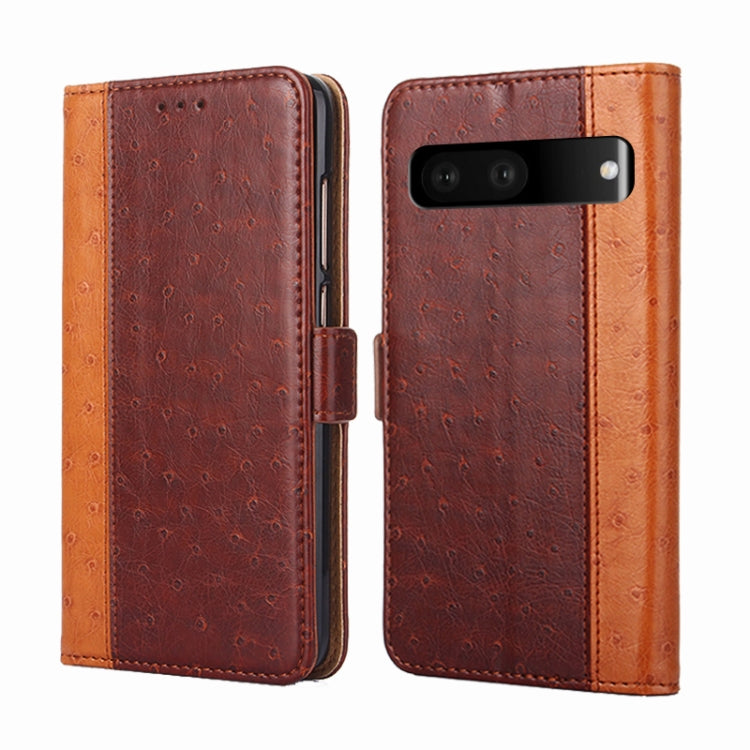 For Google Pixel 7 5G Ostrich Texture Flip Leather Phone Case
