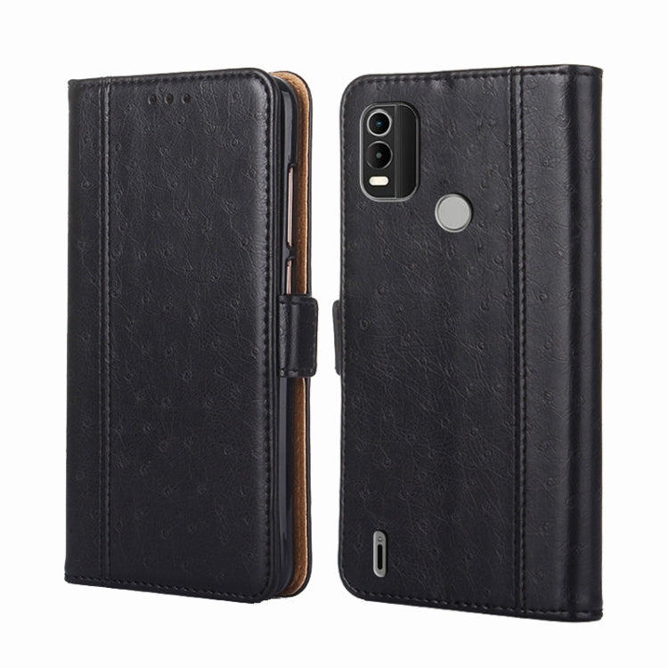 For Nokia C21 Plus Ostrich Texture Flip Leather Phone Case