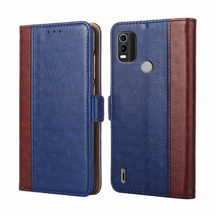 For Nokia C21 Plus Ostrich Texture Flip Leather Phone Case