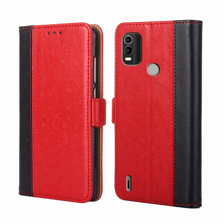For Nokia C21 Plus Ostrich Texture Flip Leather Phone Case