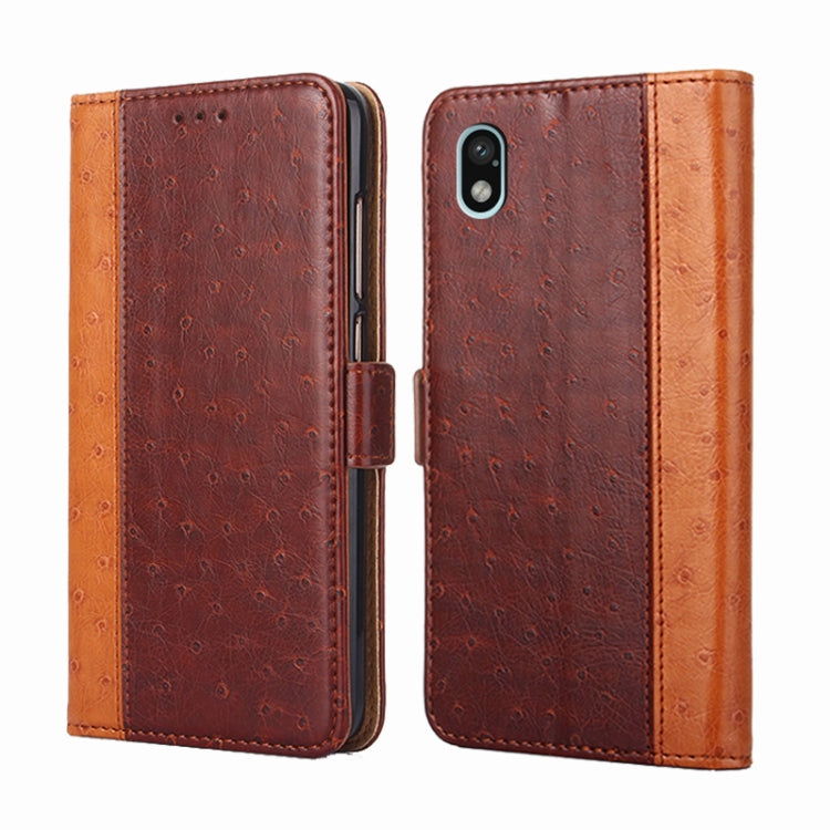 For Sony Xperia Ace III Ostrich Texture Flip Leather Phone Case