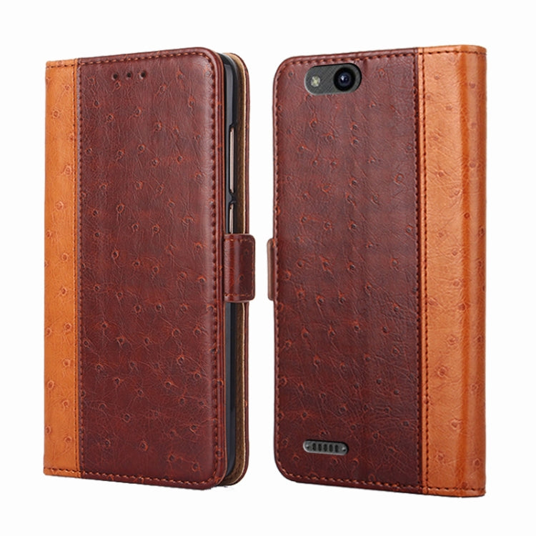 For ZTE Tempo X / Vantage Z839 / N9137 Ostrich Texture Flip Leather Phone Case