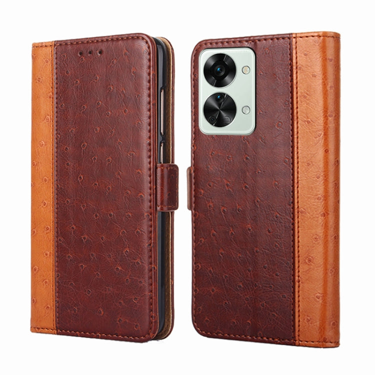 For OnePlus Nord 2T Ostrich Texture Flip Leather Phone Case