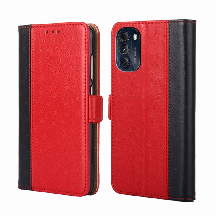 For Motorola Moto G 2022 Ostrich Texture Flip Leather Phone Case