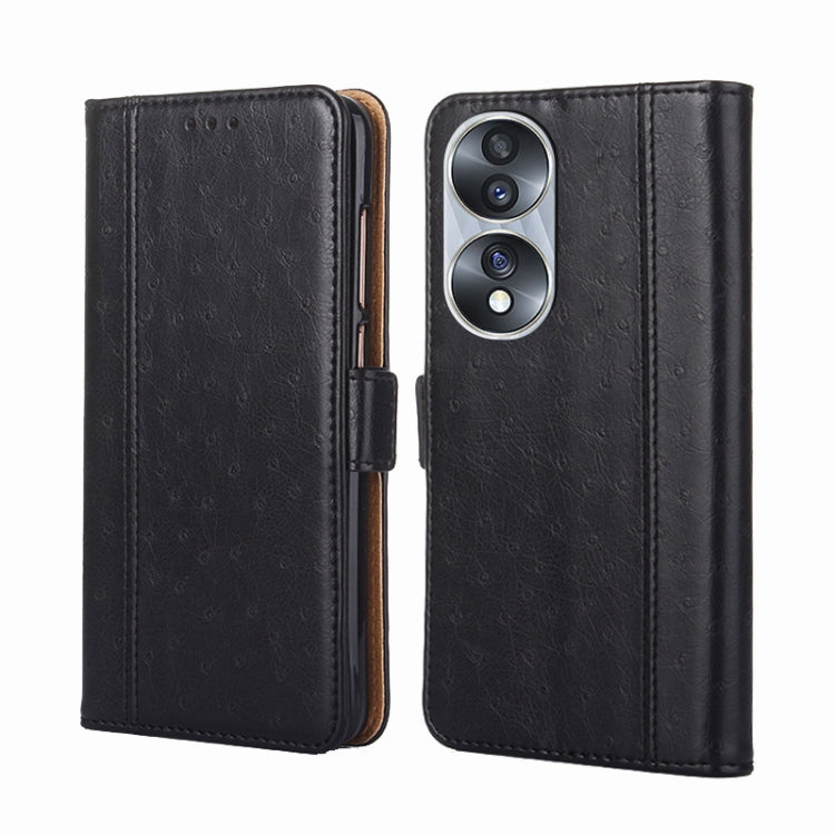 For Honor 70 Ostrich Texture Flip Leather Phone Case