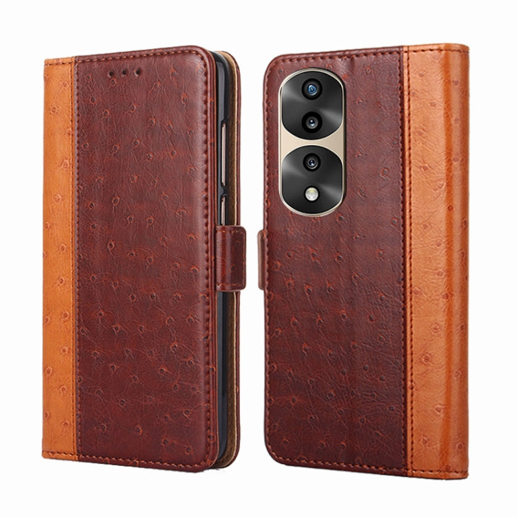 For Honor 70 Pro / 70 Pro+ Ostrich Texture Flip Leather Phone Case