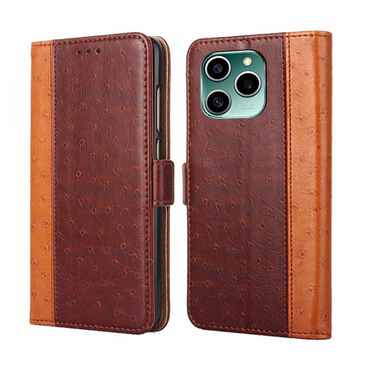 For Honor 60 SE Ostrich Texture Flip Leather Phone Case