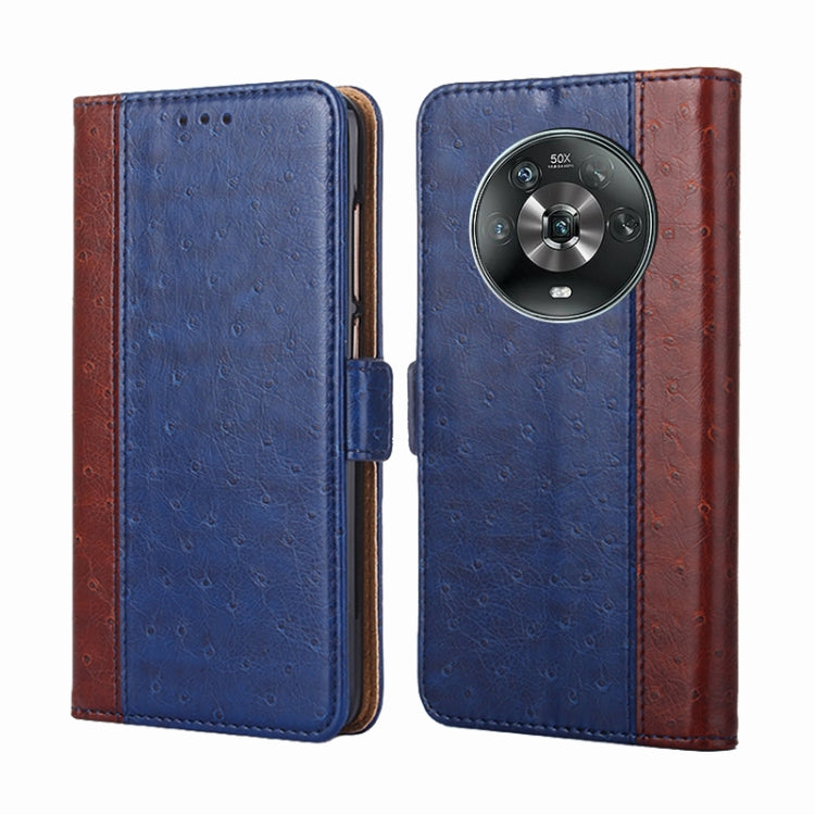 For Honor Magic4 Ostrich Texture Flip Leather Phone Case