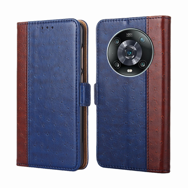 For Honor Magic4 Pro Ostrich Texture Flip Leather Phone Case