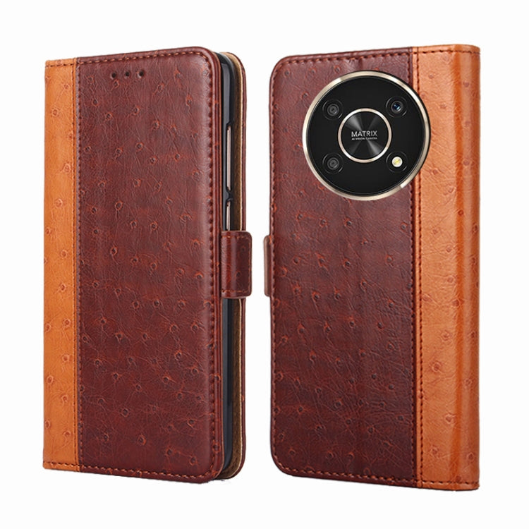 For Honor X30 Ostrich Texture Flip Leather Phone Case
