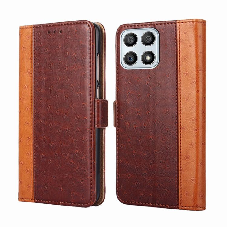 For Honor X30i Ostrich Texture Flip Leather Phone Case