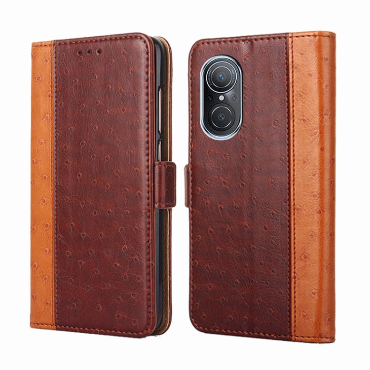 For Huawei nova 9 SE 4G Ostrich Texture Flip Leather Phone Case