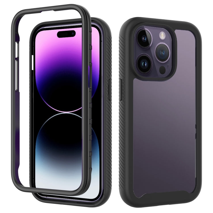 For iPhone 14 Pro Max Starry Sky Solid Color PC + TPU Phone Case