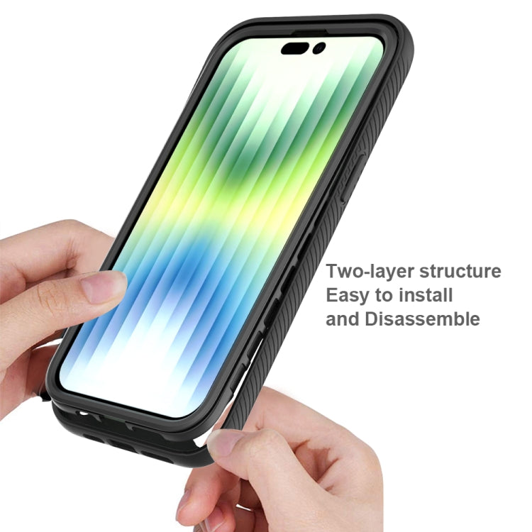 For iPhone 14 Pro Max Starry Sky Solid Color PC + TPU Phone Case