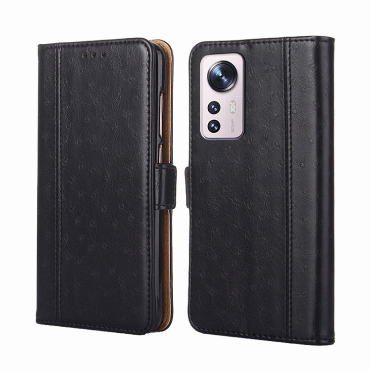 For Xiaomi 12 Pro Ostrich Texture Flip Leather Phone Case