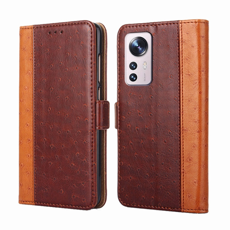 For Xiaomi 12 Pro Ostrich Texture Flip Leather Phone Case