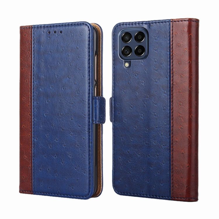 For Samsung Galaxy M53 5G Ostrich Texture Flip Leather Phone Case