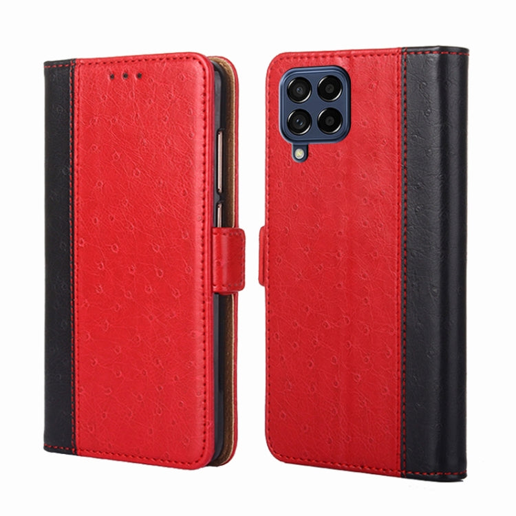 For Samsung Galaxy M53 5G Ostrich Texture Flip Leather Phone Case