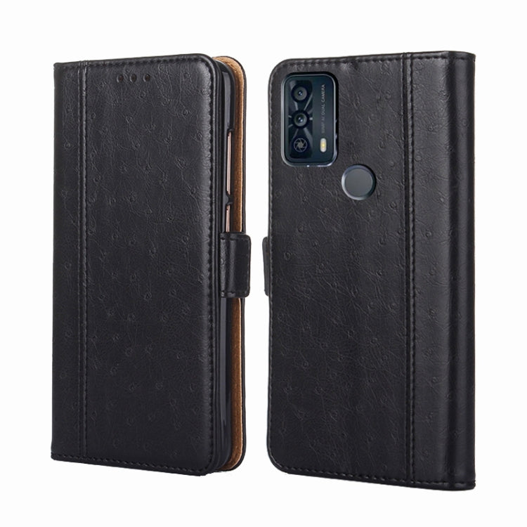 For TCL 20B 6159K Ostrich Texture Flip Leather Phone Case