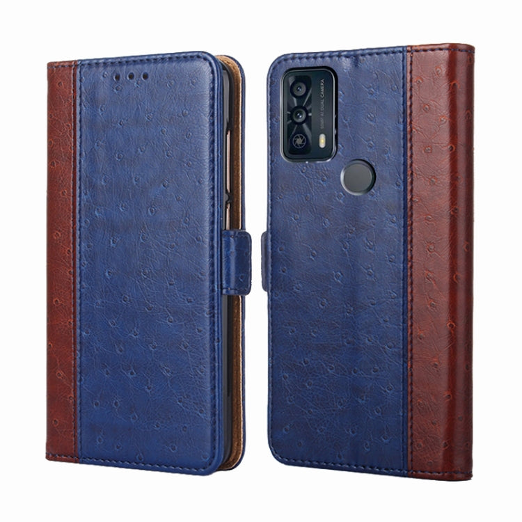 For TCL 20B 6159K Ostrich Texture Flip Leather Phone Case