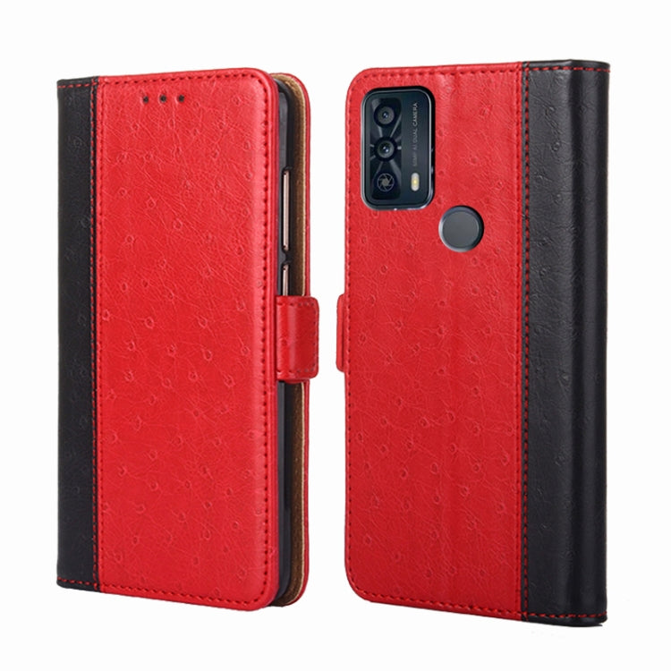 For TCL 20B 6159K Ostrich Texture Flip Leather Phone Case