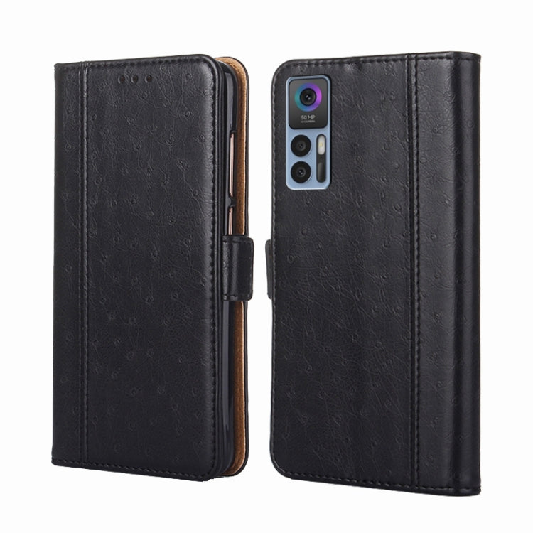For TCL 30 5G / 30+ 5G Ostrich Texture Flip Leather Phone Case