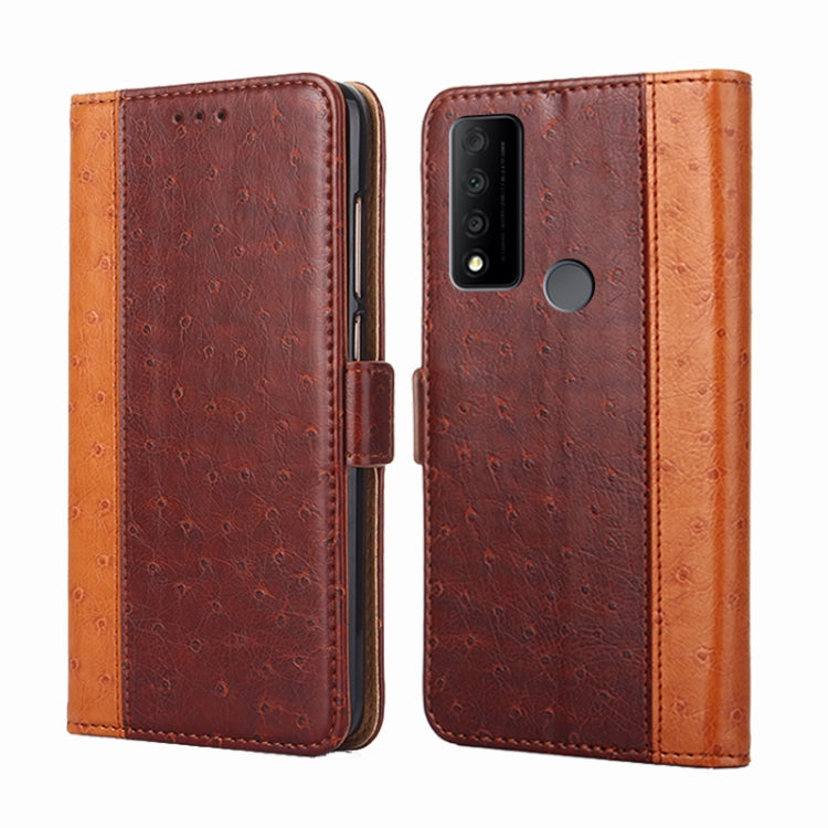 For TCL 30 V 5G T781S Ostrich Texture Flip Leather Phone Case