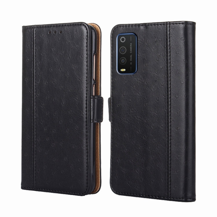 For TCL 205 Ostrich Texture Flip Leather Phone Case