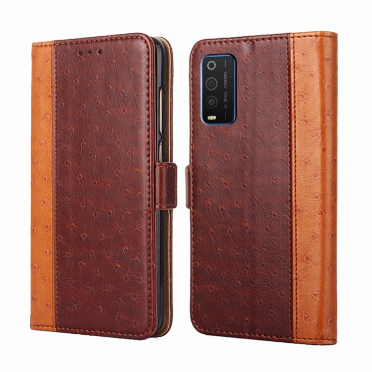 For TCL 205 Ostrich Texture Flip Leather Phone Case