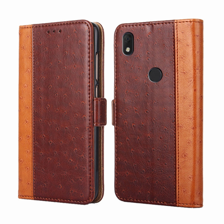 For Alcatel Axel / Lumos Ostrich Texture Flip Leather Phone Case