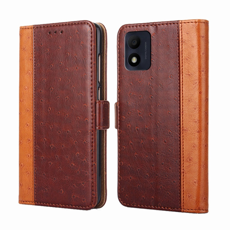 For Alcatel 1B 2022 Ostrich Texture Flip Leather Phone Case