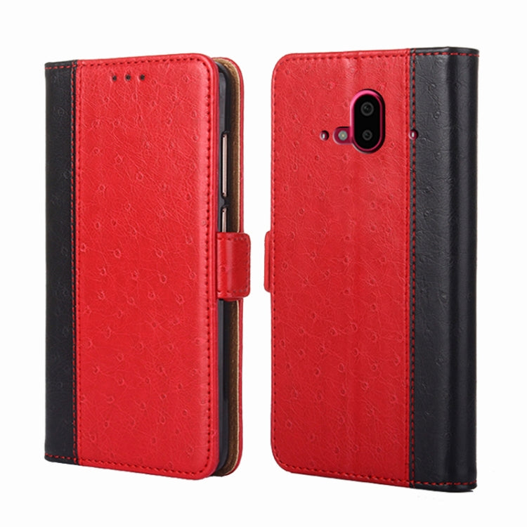 For Fujitsu Arrows F-52B Ostrich Texture Flip Leather Phone Case