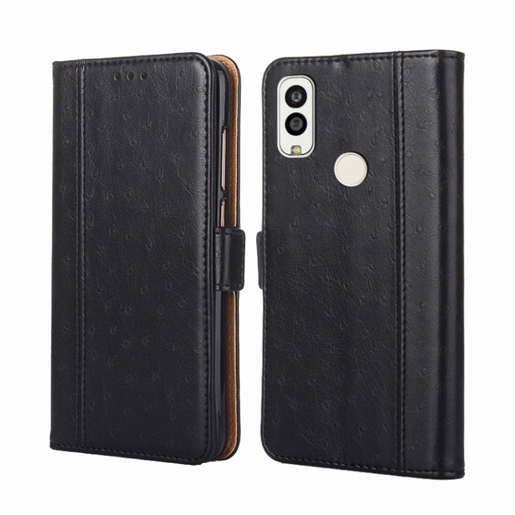For Kyocera Android One S9 / KC S304 / Digno Sanga Edition Ostrich Texture Flip Leather Phone Case