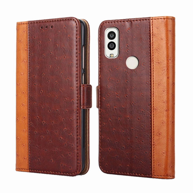 For Kyocera Android One S9 / KC S304 / Digno Sanga Edition Ostrich Texture Flip Leather Phone Case