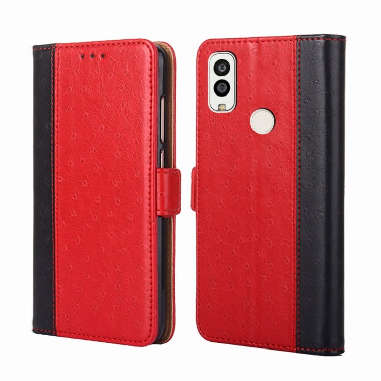 For Kyocera Android One S9 / KC S304 / Digno Sanga Edition Ostrich Texture Flip Leather Phone Case