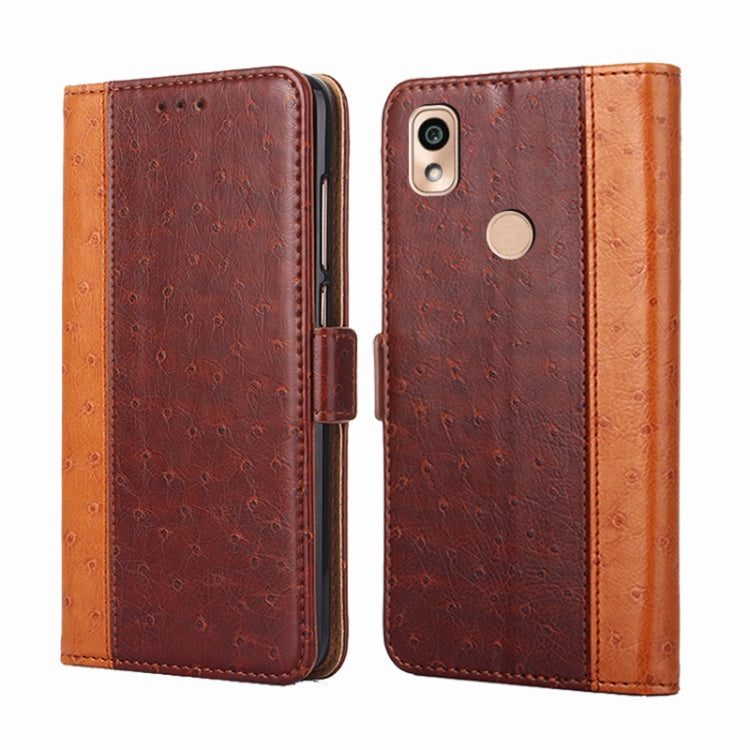 For Kyocera KY-51B Ostrich Texture Flip Leather Phone Case
