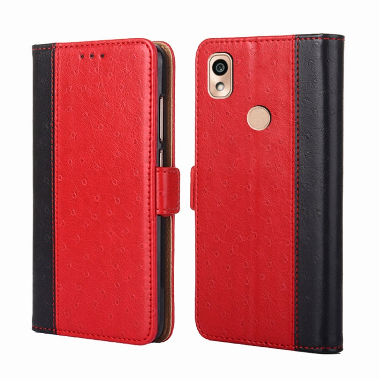 For Kyocera KY-51B Ostrich Texture Flip Leather Phone Case
