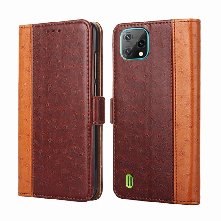 For Blackview A55 Ostrich Texture Flip Leather Phone Case